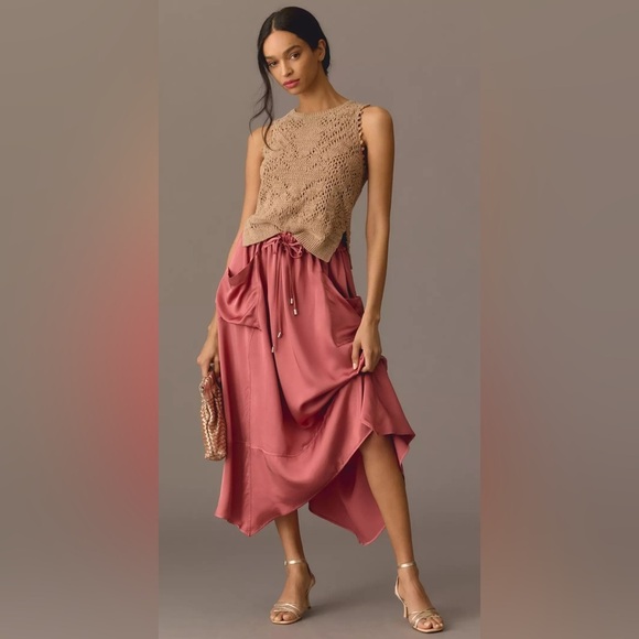 Anthropologie Dresses & Skirts - Anthropologie Silky Parachute Midi Skirt Size Small